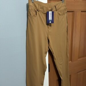 Mens Dark Khaki Golf Pants. Size Large